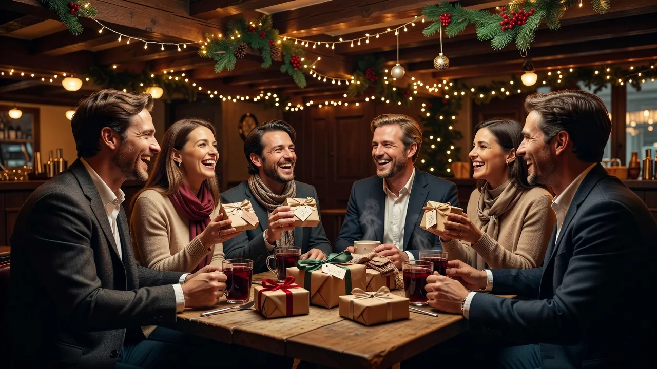 Rencontre pendant les fêtes de fin d'année : apéro festif entre célibataires